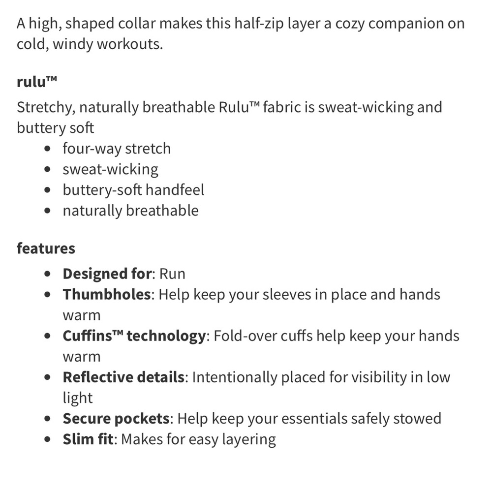 Lululemon Runderful 1/2 Zip - Picture 16 of 16